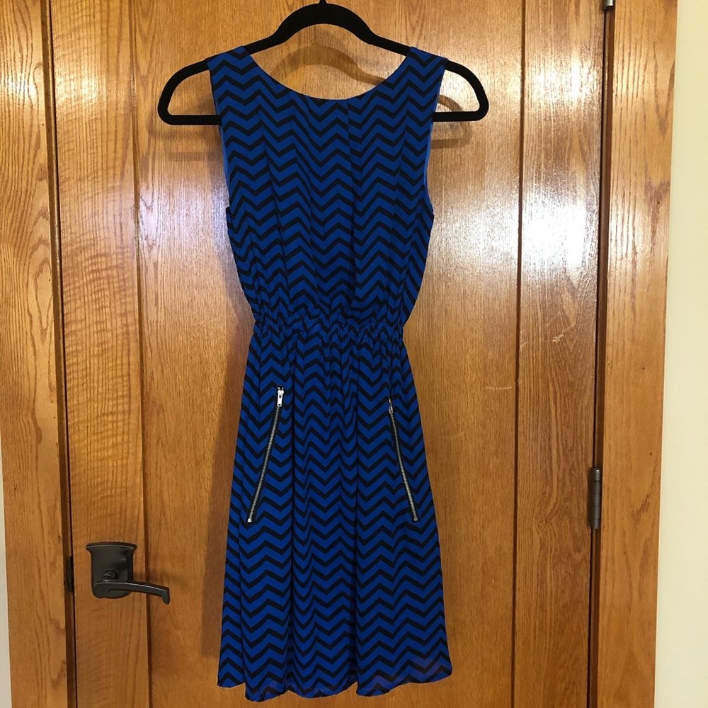 SM Wardrobe Blue and Black Dress